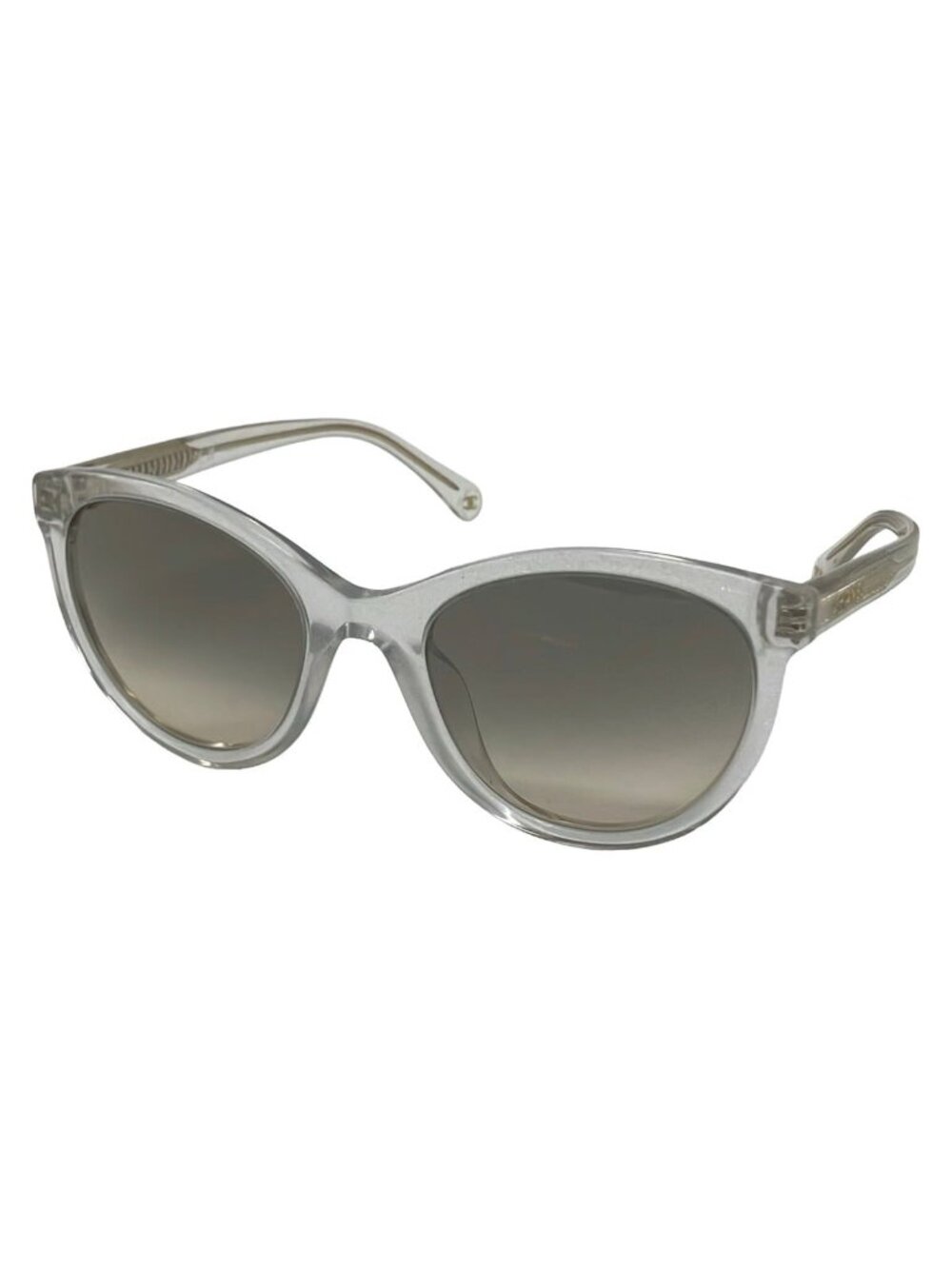 Chanel Sunglasses Clear Gold Glitter Eyewear